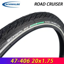 Schwalbe Road Cruiser da 20 pollici Black-Reflex Wired Bicycle Piene 47-406 20x1.75 per la città pieghevole per biciclette in bicicletta per biciclette in bici da bici