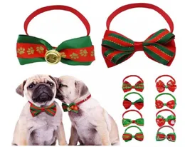 Christmas Dog Cat Bow Ties Zwierzęta Bożego Narodzenia Zwierzęta Zwierzęta obroża Wakacyjne dekoracja ślubna