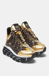 Trigreca sneakers casual skor kapsel serie guld trigreca rinting svart vit flerfärgad 100 nötkreatur läder gummi34181407650911