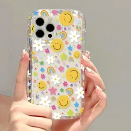 Love Heart Phone Case per iPhone 13 Caso iPhone 14 15 Pro Max 11 12 XR XS X 7 8 15 Plus Se carino Flower Affroed Bumper Cover