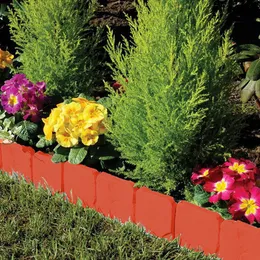 Garden Edging Border Stone Effect Garden Fence Lawn Edging for Landscape Yard Plant Flower Bed Border Plastic Edging Fencing