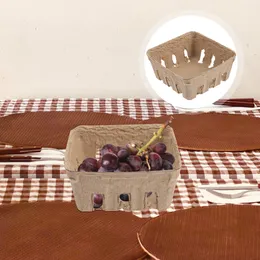 Cesti di bacche di bacchetta di frutta culp carta contenitore contenitori contenitori per la pinta fragola agricoltori produttori di prodotti per la casa ventilato