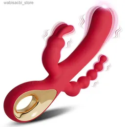 Inne produkty zdrowotne kosmetyki Rabbit Wibrator łechtaczka stymulator analny 3-w-1 żeńskie masturbator dildo 10-trybowe zabawki prostaty dla kobiet L49