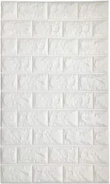 Adesivo de parede de tijolos 3D Automotor de parede Automínio de parede Peel para colar painéis decorativos de parede para sala de estar quarto branco cor 3d wallpap5629393