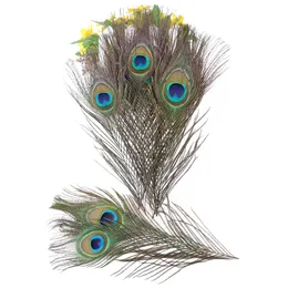 20Pcs/Lot High Quality Peacock Feather 25-30CM Natural Peacock Plumes for Crafts Jewelry Making Accessories Home Vase Decoration