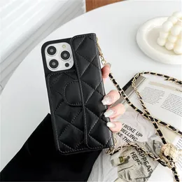 Fashion Women Crossbody Phone Cases Designer iPhone Case for iPhone 15 Pro Max Cases Apple iPhone 14 Pro Max 13 12 11 X XR XSMax Card Holder Mobile Cover