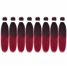 Cabelo de trança pré -esticada EZ Braid Baixa temperatura Extensão de cabelo sintético Extensão de crochê Profissional BR14863805126159