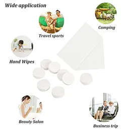 Portabla komprimerade handdukar 10st per rör ansikte handduk Magic engångshandduk Tablettdukar Torkar Tissue Mask Makeup Cleaning