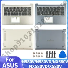 Nya bottenfodral plast för ASUS N580 N580V N580VD NX580V NX580VD X580V Palm REST Upper Metal Laptop Parts Replacement