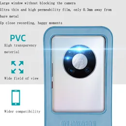 Su geçirmez telefon kasası mühürlü tam görünüm yüzme kuru çantalar sualtı cep telefonu torbası iPhone Samsung Xiaomi plajı dalış kapakları
