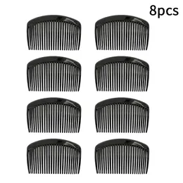 8pcs French Twist 23 Teeth For Women Black Gift Plastic Styling Tool Accessories Hair Side Comb DIY Lightweight Clip Portable 240327