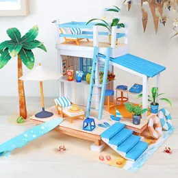 Casa bambola fai -da -te Casa in miniatura Kit gelati per auto gelati per bambole case Assemblea per bambini Regali di Natale