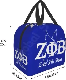 Zeta Phi beta termiczna torba na lunch przenośna izolowana pudełko na lunch torba na podróż do podróży plażowe piknik Sióstr Paraphernalia Prezenty