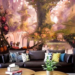 Индийская психоделическое дерево гобелен мандала стена, висящая макраме хиппи, гобелена для гостиной домашней декор 240411