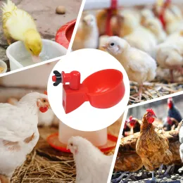 6st automatiska kycklingvattenkoppar fjäderfäerare skål kyckling cous höns matare dricker för kaniner anka gås fågel gårdsdjur