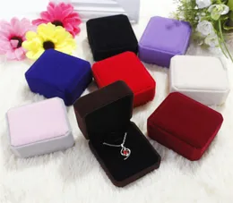 9 Farben Fashion Velvet Jewelry Package Boxen Ohrringnecklace -Display Hülle Halter Schmuck Geschenkbox 784CM7937009