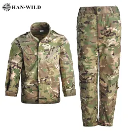 Pantaloni Han Wild Kids Combatti pantaloni e camicie si adattano all'esercito uniforme militare BDU Military Tactical Gear Hunting multicam per bambini
