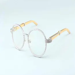 19 New luxury round frame diamond glasses frame ST19900692 retro fashion decorative glasses frame stainless steel glasses328I