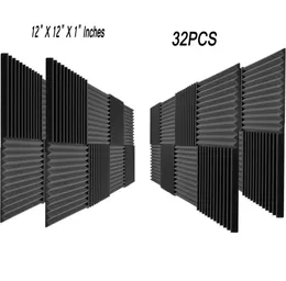 32 PCs Akustikschaum -Panel -Rausch -Reduktions -Isolationsschall für Studio4572718