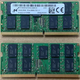 Rams Micron DDR4 ECCSODIMM 16GB 2666 خادم ذاكرة الكمبيوتر المحمول RAM 260PIN 16GB 2RX8 PC42666VTG111 1PCS