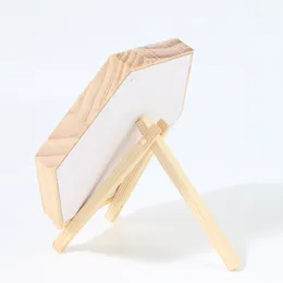 Ringständer Bambus Holzring -Display Tablett rund 6 Langschlitz Armband -Tablett Ring Leder Eingelegtes Schmuck Lagerung