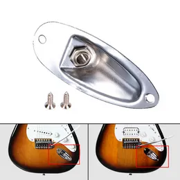 Strat Stratocaster Electric Guitar Jackプレートの交換6.35mm 1/4 "ボート型オーディオコネクタソケットパネル