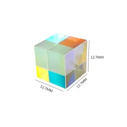 Optical Glass X-Cube Dichroic Cube Prism RGB Combiner Splitter Physics Science Experiment Toys Gift