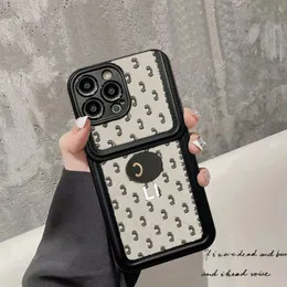 Projektanci Połącz telefoniczny na iPhone 15 14 Promax 13Pro 12 iPhone 11 Pro Max Case Luksusowy skośne rozpiętości Połączenia telefonu komórkowego okładki okładki torby fonecaza Fonecase