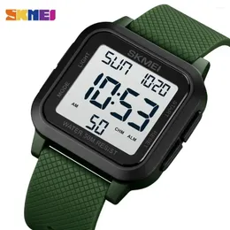 Wristwatches SKMEI1894 Men's Alarm Clock And Timer 5Bar Waterproof Military Watch LED Display Digital Outdoor Sports 8pcs Wholesale