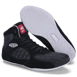 أحذية جديدة أحذية ملاكمة الرجال نساء الحجم 3645 Wresrling Sneakers فاخرة الطيران الملاكمة يرتدي للرجال أحذية المصارعة الفاخرة ذكر