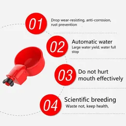 2st kyckling dricker bra burr-fri kyckling matare skål universal rundad kant kycklingvattenfjäderfjäartiklar