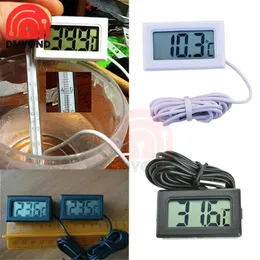 FY-10 Thermometer Mini Thermometer Kühlschrank Gefrierschranksonde Sensor Digital LCD-Thermometer-Thermograph für Aquariumkühlschrankstab