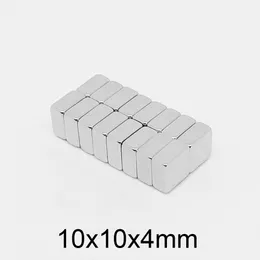 10pcs 10x10x4mm平方強力な強力な磁石磁石10x10x4mmブロック希土類ネオジム磁石N35 10*10*4mm