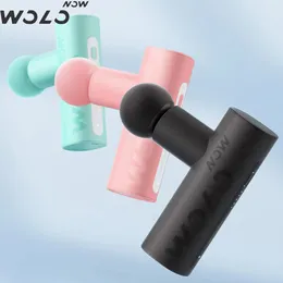 Wolonow Mini Massage Gun High Frequency Fascia Deep Tissue Massager Massager Pain Releve for Body Neck Back Fitness Youthバージョン240411