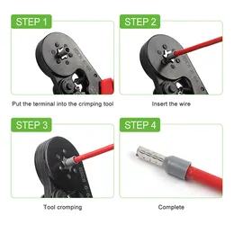 Caixa de 300/800pcs ve terminais de crimpagem tubular kit kit de cabo elétrico tubo terminal final isolados conectores de fios de fios conjunto