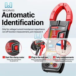 CM80/CM81 Digital Clamp Meter Ammeter Voltage Car Amp Hz Capacitance NCV Ohm Test multimeter Digital Profesional Tester