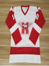 10 Dean Youngblood Hamilton Mustangs Ice Hockey Jerseys Rob Lowe Youngblood Double Stitched number high oailty fast shippi8268287