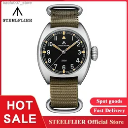 WRISTWATCHES STEELFLIER Oficjalny 36 mm kwarc luksus SF745 Szwajcarskie świetliste VH31 Silent 20Bar Waterproof Unisex Mody Nurkowanie