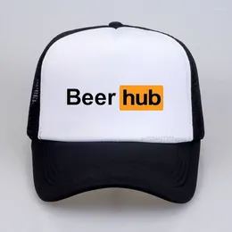 Ball Caps Beer Hub Baseball Cap Women Men Adjustable Beerhub Dad Hat Outdoor Alcohol Lover Snapback Summer Cool Mesh Trucker