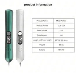 LCD Laser Plasma Pen -Mole -Sommer -Spreckentfernung Home Beauty Instrument Machine Blemish Warm Wart Dark Spot Skin Tag Remover Tool 9 Level mit 3001854