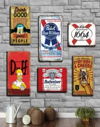 2021 Vintage Beer Poster Metal Kalay İşaret Retro Corona Duvar Etiketi Dekoratif Plaklar Shabby Chic Pub Bar Ev Dekorasyon Tabakları SI7289906