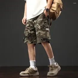 Shorts masculinos Moda de verão Camuflando calças casuais de carga retrô pesada americana