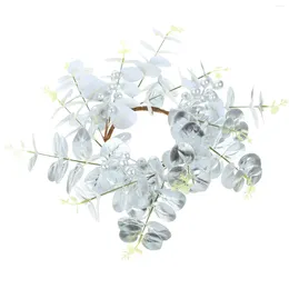 Kwiaty dekoracyjne eukaliptusowe wieniec wieńce wiszące pierścienie sztuczny świąteczny liść stołowy