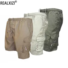 Herren Shorts Loose Casual Shorts Summer Street Draw String Tactical Shorts Multipocket Outdoor Sport Camouflage Cargo Shorts 240410