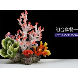 Fish Tank Rockery Landscaping Aquarium Decoration Rock Aquatic Coral Reef Package Decoration Y200917232K
