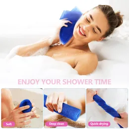 4 Pcs Bath Towel African Body Silicone Scrubber Mesh Sponge Net Body Washcloth Sponges Take Shower