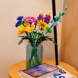 Torkat blomma mittpunkt 10314 Wildflower Bouquet 10313 Byggnadsblock Set Hemdekor Kids Toys Girl Birthday Romantic Gift
