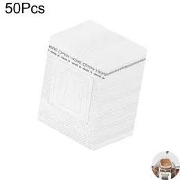 50pcs/pacote saco de papel de filtro portátil portátil portátil Filtros de café em estilo ouvido portátil Ferramentas de chá