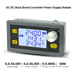 DC DCバックブーストコンバーターCNC CC CV 36V 5A 80Wパワーモジュール調整可能なラボパワー供給電圧計電流計