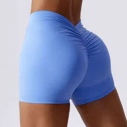 Lu Align Sport Shorts v Back Sports Shorts Pants Yoga Women Fiess Butt Scrunch LeggingハイウエストバイクジョギングアクティブウェアランニングジムTIG